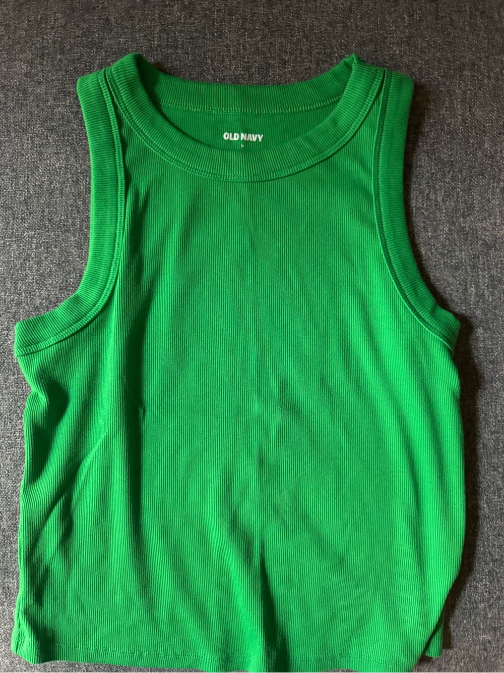 Old Navy Women's Kelly Green Ribbed Tank